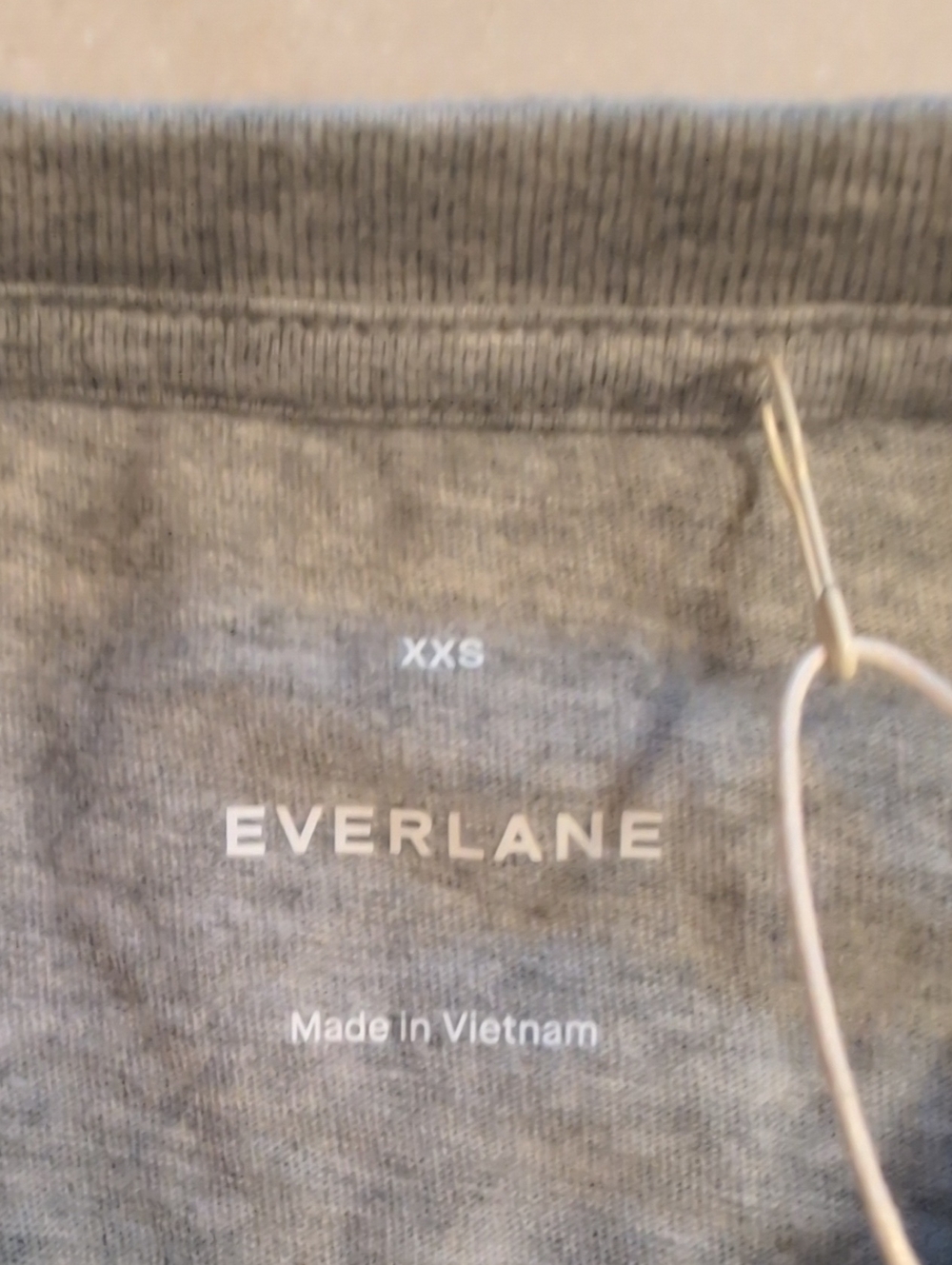 NWT Everlane Box Fit Tee Organic Cotton Heathered Grey Size XXS - Picture 3 of 7